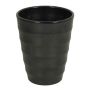 Orchideen Übertopf IZEH, Keramik, schwarz, 17cm, Ø14cm