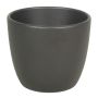 Kleiner Blumentopf TEHERAN BASAR, Keramik, anthrazit-matt, 9,8cm, Ø12cm