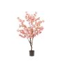 Künstlicher Kirschblüten Baum JANKFUN mit Blüten, Kunststamm, rosa, 135cm