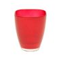 Eckige Vase YULE aus Glas, rot, 13,5x13,5x17cm