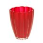 Tischvase BEA aus Glas, weinrot, 17cm, Ø14cm