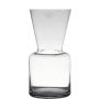 Moderne Vase FAHSAI aus Glas, klar, 30cm, Ø15cm