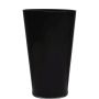 Konische Blumenvase ANNA EARTH aus Glas, schwarz, 40cm, Ø25cm