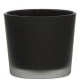 Maxi Teelichtglas ALENA FROST, schwarz matt, 9cm, Ø10cm