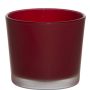 Maxi Teelichtglas ALENA FROST, rot matt, 9cm, Ø10cm