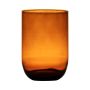 Glas Tisch Vase MARISA, orange-braun-klar, 20cm, Ø14cm