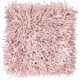 Sofa Kissen DAKIRA, rosa, lange Fransen, 45x45cm