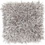 Sofa Kissen DAKIRA, hellgrau, lange Fransen, 45x45cm