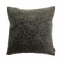 Samt-Kissen ALAIA, Rosenmuster, braun, 45x45cm