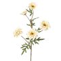 Kunstzweig Chrysantheme PRUDENCE, Eco Collection, creme-gelb, 75cm, Ø5-6,5cm