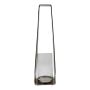 Aluminium Laterne MORGANNE mit Henkel, silber, 20x16x78cm