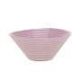 Obst Schale SELMA aus Glas, mit Rillen, lila, 8cm, Ø19cm