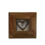 Mangoholz Bilderrahmen SIGGE mit Rillen, braun, 19x19x2cm