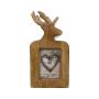 Mangoholz Bilderrahmen BJÖRN, Hirschmotiv, braun, 41x22x2,5cm