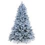 Plastik Tanne ALASKA SPEED, beschneit, kaltweiße LEDs, 210cm, Ø140cm