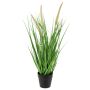 Künstliches Lampenputzergras UBON mit Rispen, Dekotopf, grün, 50cm
