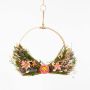 Trockenblumen Kranz GALENO auf Ring, rosa-lila, 36,5cm, Ø30cm