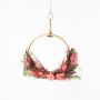 Trockenblumen Kranz GALENO auf Ring, pink-lila, 36,5cm, Ø30cm