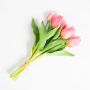 Dekoblumen Tulpen Strauß LEANA, rosa, 30cm, Ø20cm