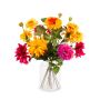 Kunst Blumenstrauß Herbst ALINTA, orange-pink, 55cm, Ø45cm