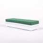 Rechteckige Nasssteckmasse Schale MOMOKO für Blumengestecke, grün-weiß, 24,5x9x4,5cm