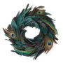 Federkranz Pfau NORDIAN, natur, Ø50cm