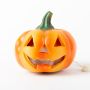 Halloween Deko Kürbis BOOGIE, orange, LED, 13cm, Ø12,5cm