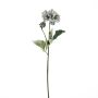 Künstlicher Blumenzweig Dahlie GINGER, Eco Collection, grau-blau, 60cm, Ø10cm