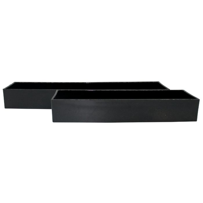Rechteckige Kunststoffschale DURU, schwarz, 42x10,5x5cm