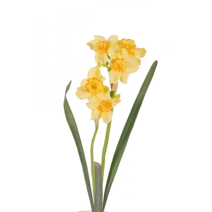 Narzisse Strauß Kunstblume Kunstpflanze gelb 50 cm 35629-04 F13 