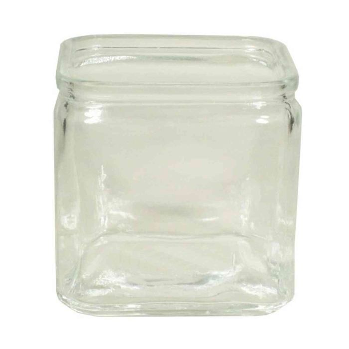 INNA-Glas Übertopf Kim – Klarer Glaswürfel 12x12x12 Cm, Viereckig Für Pflanzen & Deko
