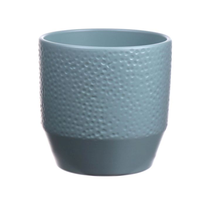 Blumentopf BIHAM Keramik Hammerschlag Muster Blau grau matt 13 2cm blumentopf-biham-keramik-hammerschlag-muster-blau-grau-matt-13-2cm