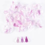 Acryl Dekosteine Anhänger LUVANA, Tropfen, 48 Stück, violett-pink-rosa, 5cm