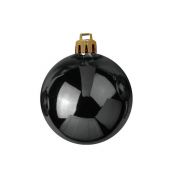 Weihnachtskugel TEODORA, 6 Stück, glänzend schwarz, Ø7cm