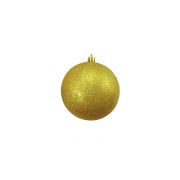 Weihnachtskugel ABELIA, 4 Stück, Glitzer, gold, Ø10cm
