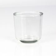 Teelichthalter NICK aus Glas, klar, 8cm, Ø8cm