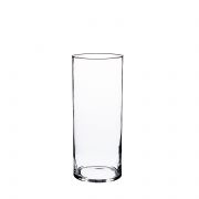 Glas Vase Zylinder SANYA FIRE, klar, 20cm, Ø10cm