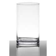 Glas Vase Zylinder SANYA EARTH, klar, 15cm, Ø9cm