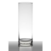 Glas Vase Zylinder SANYA EARTH, klar, 24cm, Ø9cm