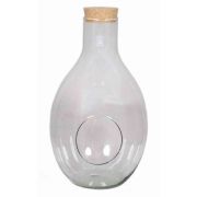 Terrarium Flasche Glas VINELLA mit Korken, klar, 48,5cm, Ø30cm