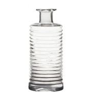 Glas Dekoflasche STUART mit Rillen, klar, 21,5cm, Ø9,5cm