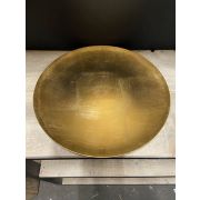 Flacher Dekoteller LALINA aus Kunststoff, gold, 2,5cm, Ø40cm