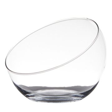 Dekoschale NELLY EARTH aus Glas, recycelt, klar, 14cm, Ø17cm