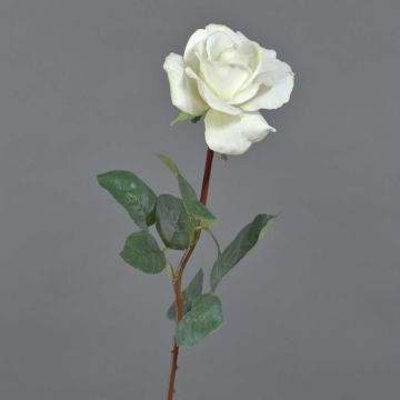 Kunst Rose AMELIE, weiß, 70cm, Ø9cm