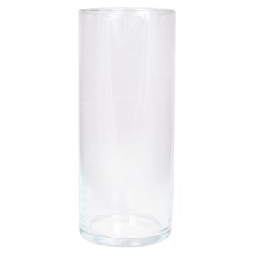 Glas Vase Zylinder SANYA OCEAN, transparent, 30cm, Ø12,5cm