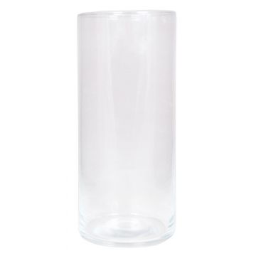 Glas Vase Zylinder SANYA OCEAN, transparent, 25cm, Ø11,5cm