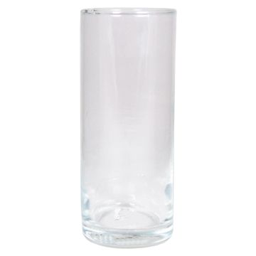 Glas Vase Zylinder SANYA OCEAN, klar, 20cm, Ø8,5cm