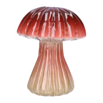 Blumenvase Fliegenpilz SEBALDE, Keramik, Rillen, rot-beige, 21cm, Ø16cm Blumenvase Fliegenpilz SEBALDE, Keramik, Rillen, rot-beige, 21cm, Ø16cm