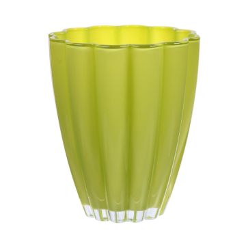 Tischvase BEA aus Glas, apfelgrün, 17cm, Ø14cm