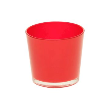 Maxi Teelichtglas ALENA, rot, 9cm, Ø10cm